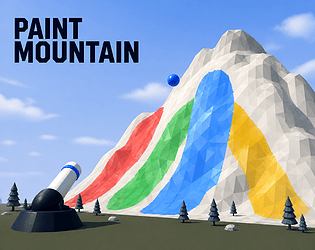 네 색으로 칠한 산과 대포가 그려진 Paint Mountain 표지
